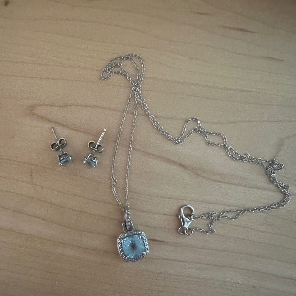 Stunning Blue and Silver Earrings with Elegant Design